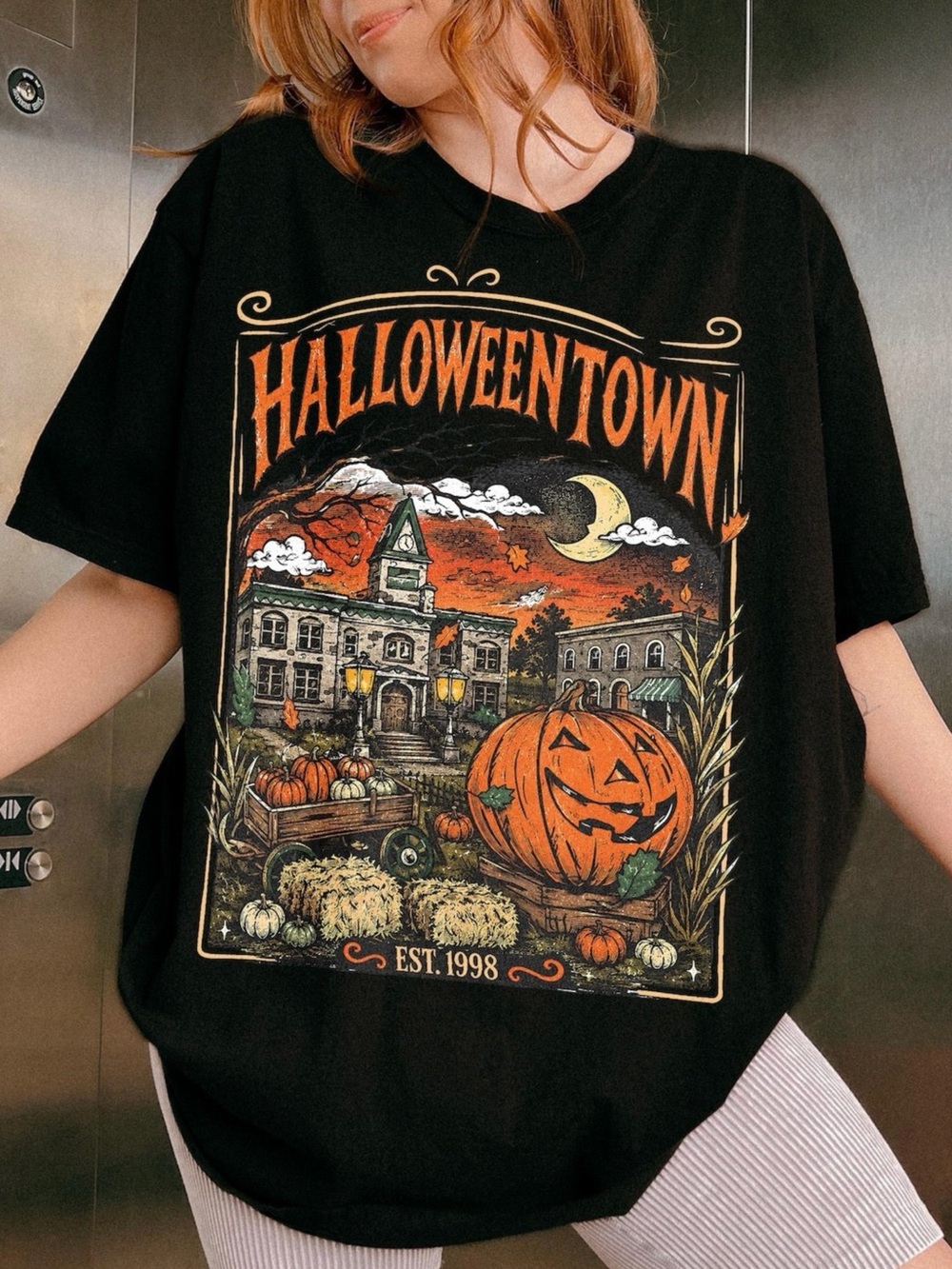 HalloweenTown Est 1998 Halloween University T‑Shirt - Seasonal Pumpkin Design